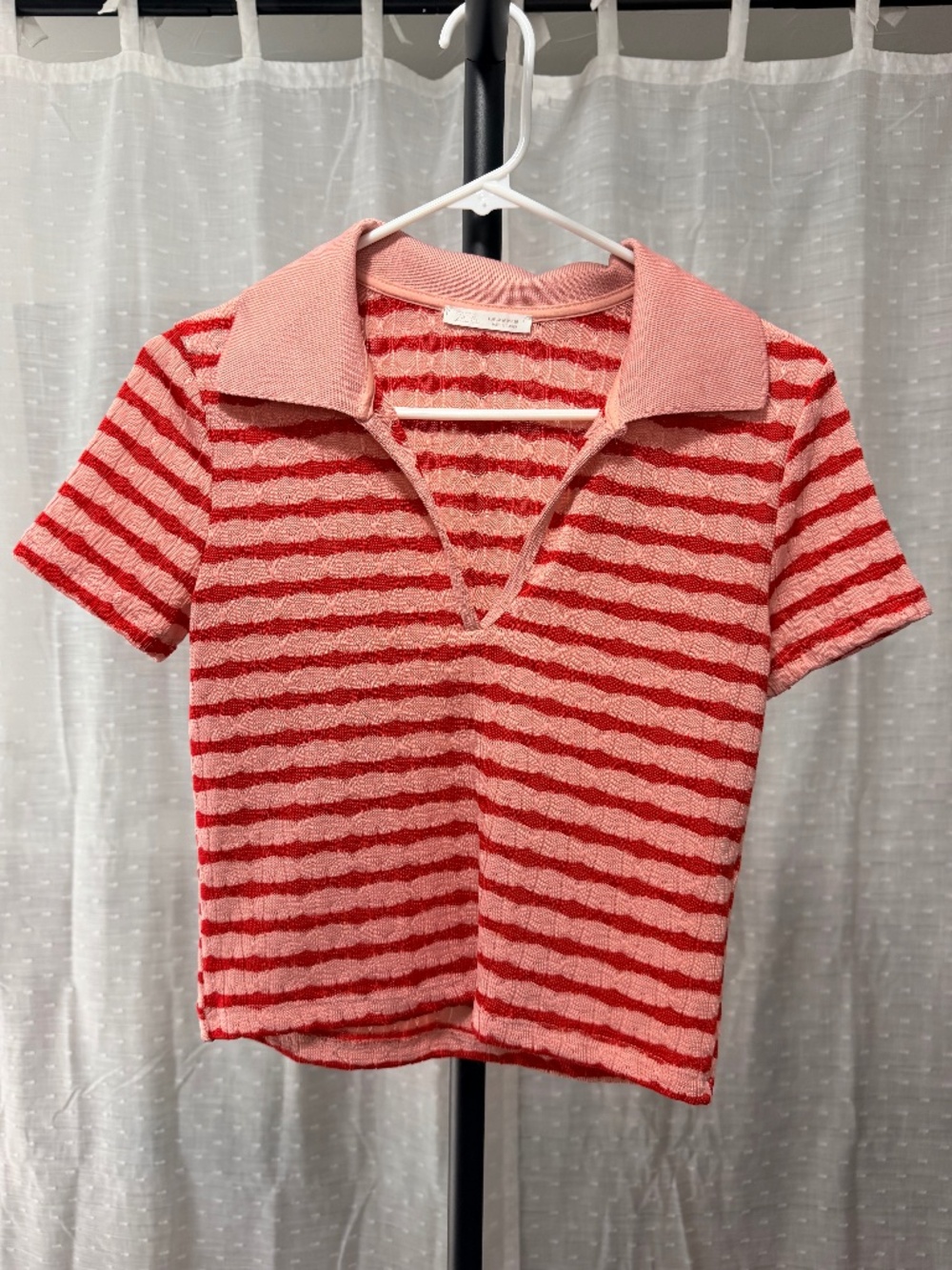 Women's Cropped Zara T-Shirt Polo- M